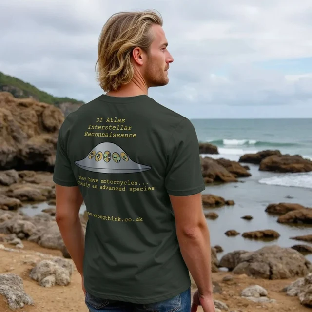 3I Atlas Saucer and Motorcycle 